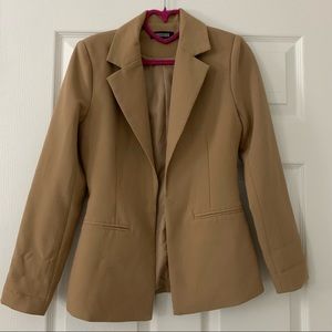 Misguided lined tan/camel blazer